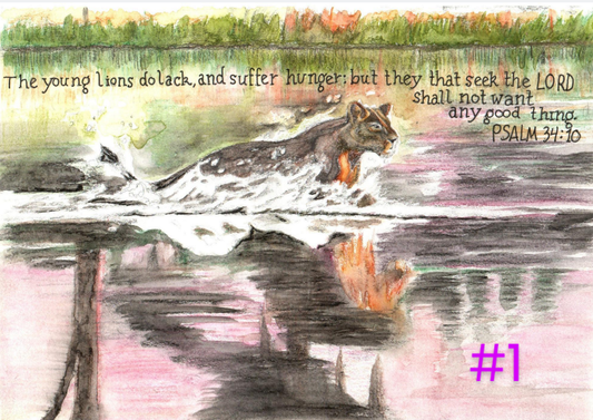 Psalm 34:10 Painting