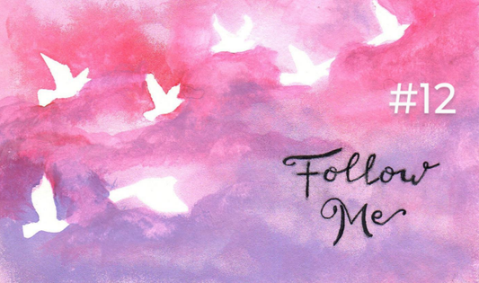 Doves Against Purple Sky Painting